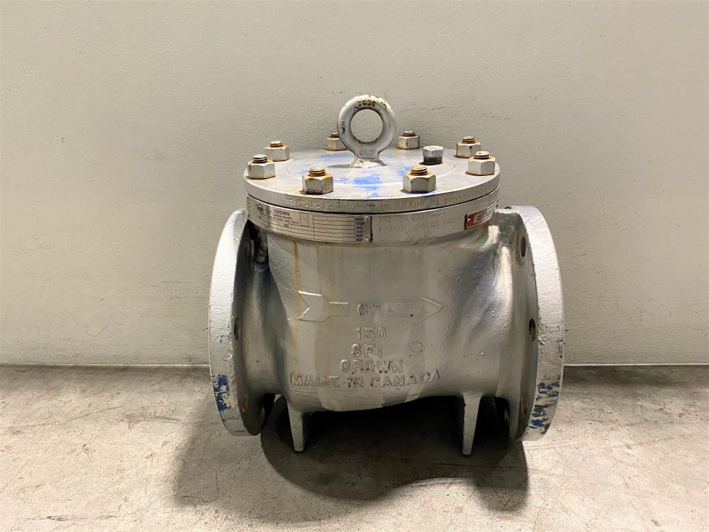 Crown 6" 150# A216 WCC Piston Check Valve 6P-50WT3-A7F